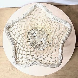 SILVER WIRE BASKET Star Shaped